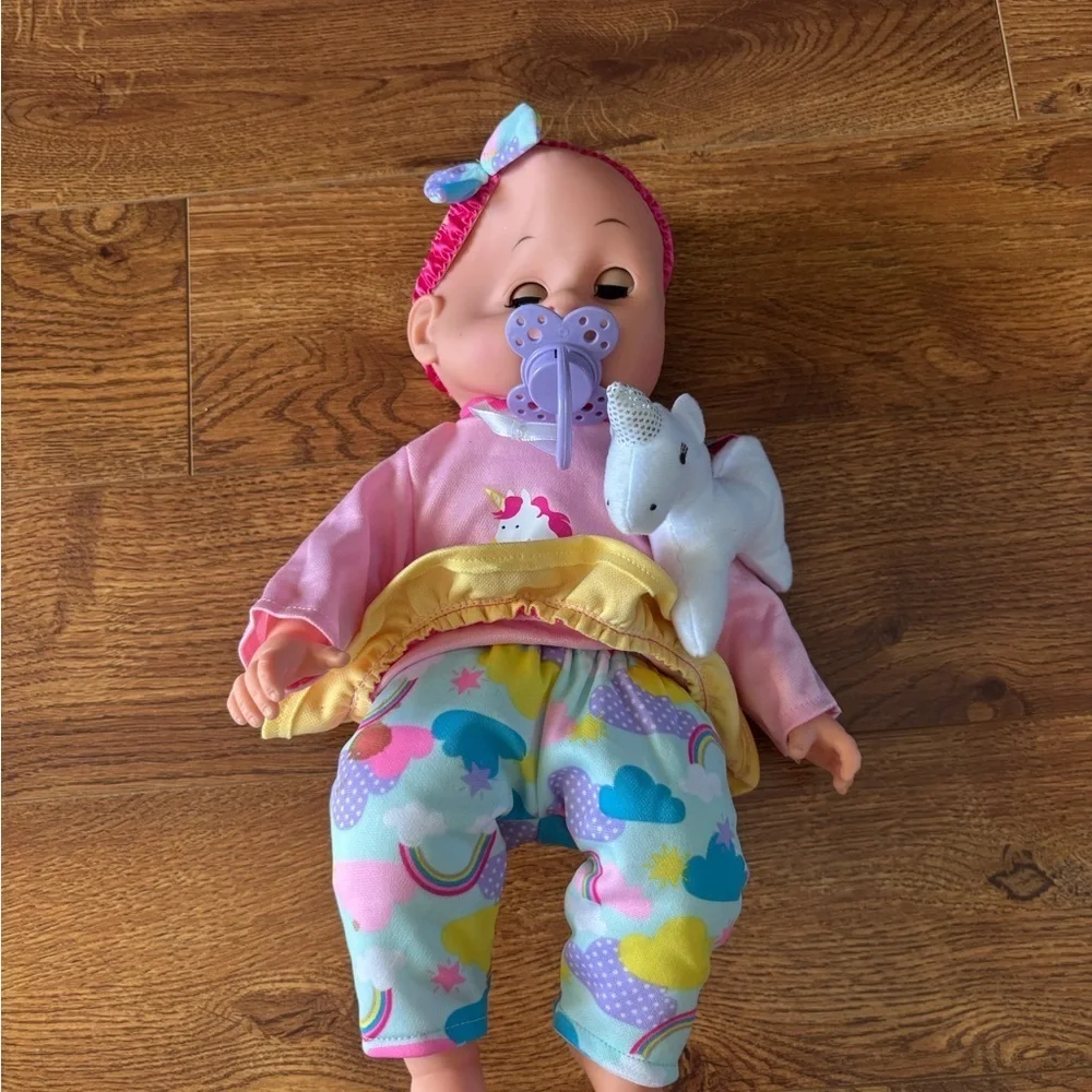 Unicorn Baby Doll with Pink Outfit